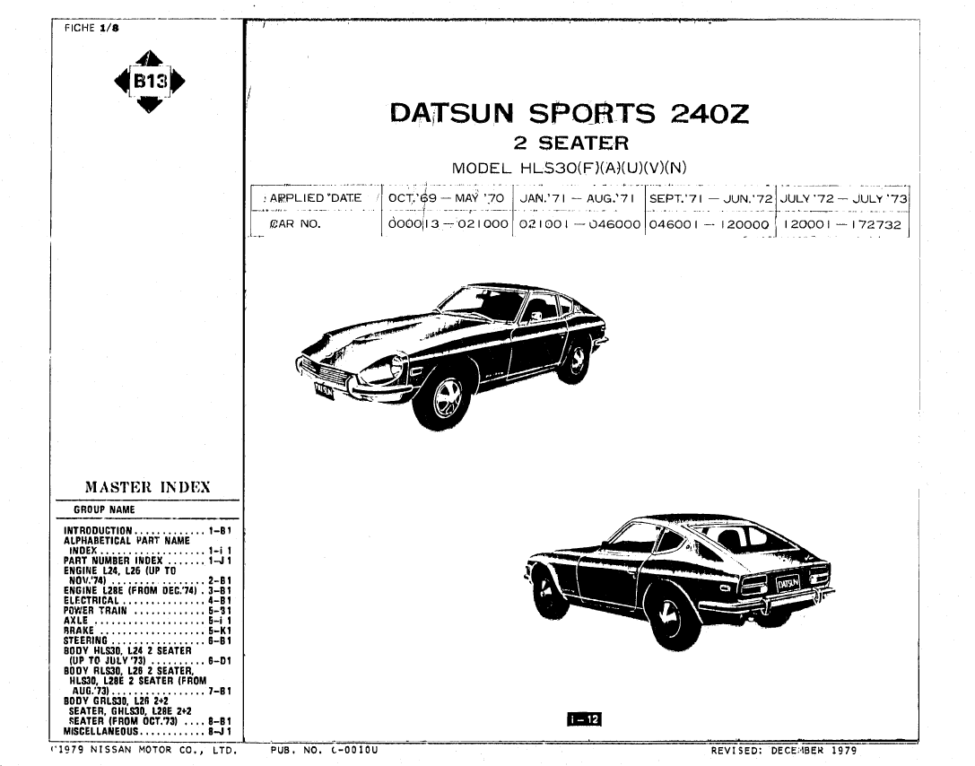 Datsun 240Z Color Wiring Diagram