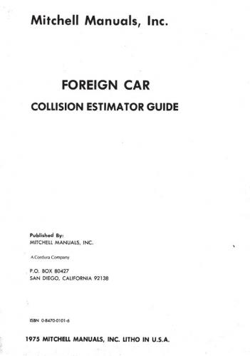 More information about "1975 Mitchell Foreign Car Collision Estimator Guide 240Z-260Z"