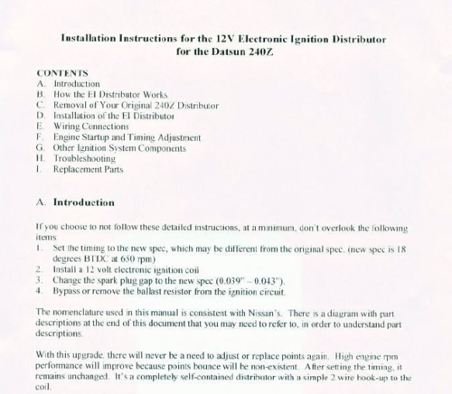 More information about "Installing a 12v EI Distributor"