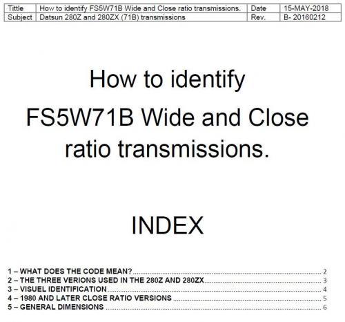 More information about "How to identify F5W71B Wide & Close retio transmission"