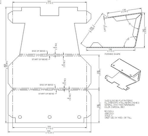 1970 240Z Glove Box Templates & 3D Model - CAD Files - The Classic Zcar ...