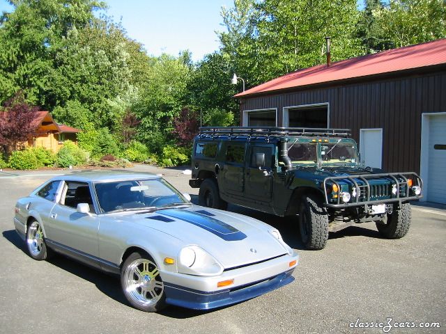 My 280 ZX with Matt's Hummer