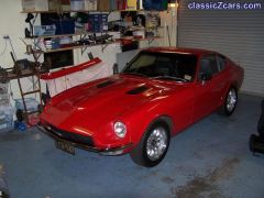 My Z in the garage at night