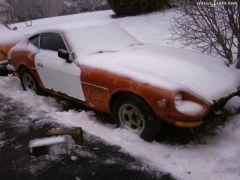 Snow covered Datsun