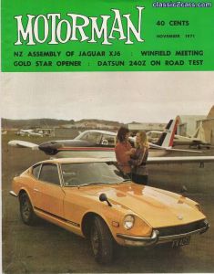 1971 Motorman NZ Magazine 240Z Review Cover Page