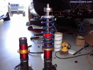 Modern Motorsports Coilovers on sectioned struts..