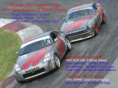 sponsor thanks page @racing.generationz.net