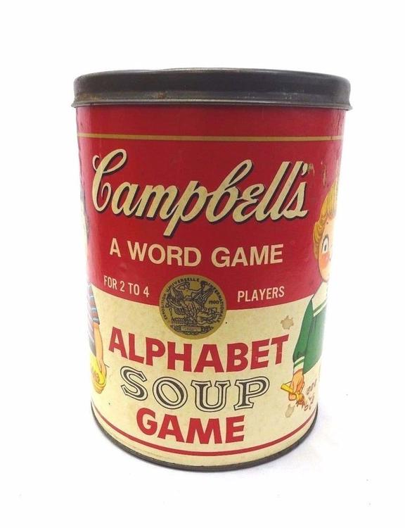 Campbell's Alphabet Soup Game Vintage Crossword Word Game | Alphabet soup, Campbell  soup, Soup