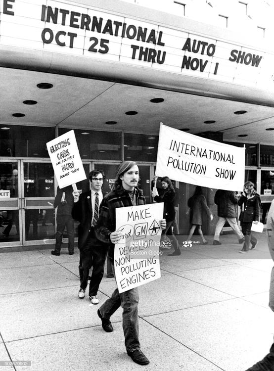 Protesters At New England International Auto Show : News Photo