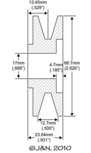 Delco-Alternator-Generator-Belt-Pulley-3-8-7-16-1-2-in-Wide-Single-1-Groove-10SI