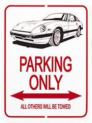 280ZX Parking Sign, White