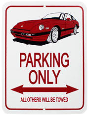 280ZX Parking Sign, Red