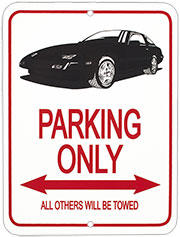 Z31 Parking Sign, Black