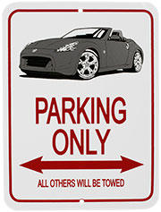 370Z Roadster Parking Sign, Gun Metallic