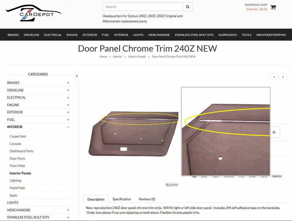 S30 Interior - Door Chrome Trim - Z-Depot.jpg