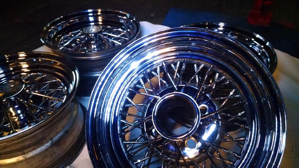 Tru-Spoke Chrome Wire Wheels, Like New, Best Offer! - Wheels & Brakes