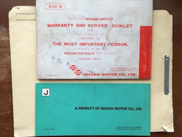 1978 Datsun Nissan 280Z owner's manual/service booklet/dealer case - Completed Ads - The Classic