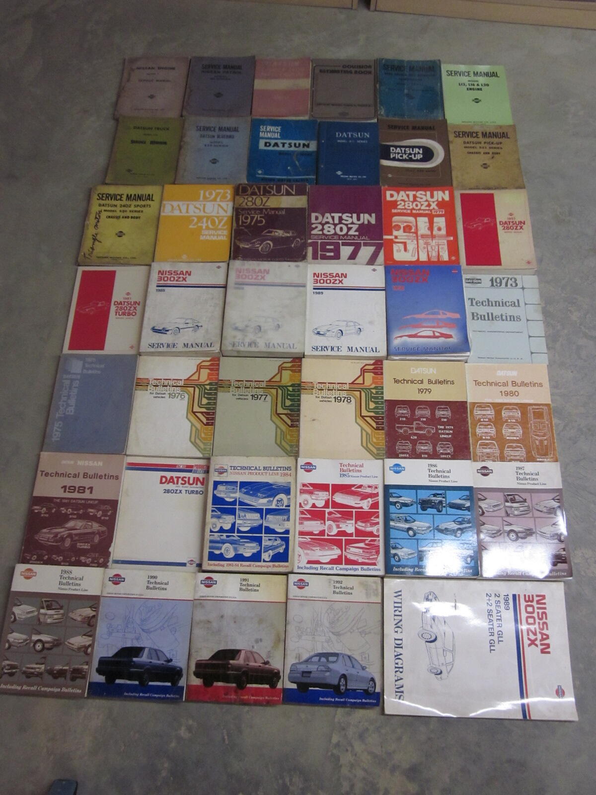 Datsun/Nissan factory publications for sale